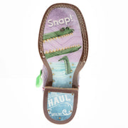 Tin Haul Footwear Kids Purple People Eater with Snappy Sole Cowgirl Boot