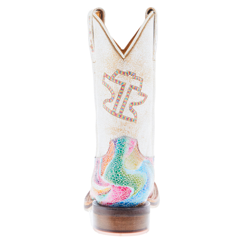 Tin Haul Kids Color Burst with Cowgirl Sole Cowgirl Boot