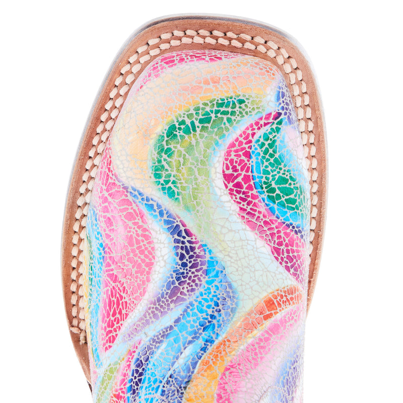 Tin Haul Kids Color Burst with Cowgirl Sole Cowgirl Boot