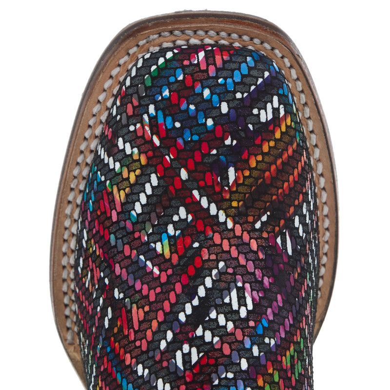 Tin Haul Kids Prismatic Vamp with Ikat Sole Boot
