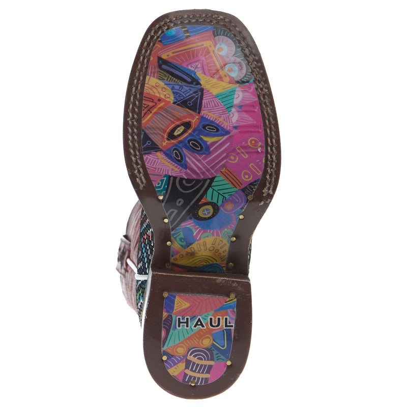 Tin Haul Kids Prismatic Vamp with Ikat Sole Boot