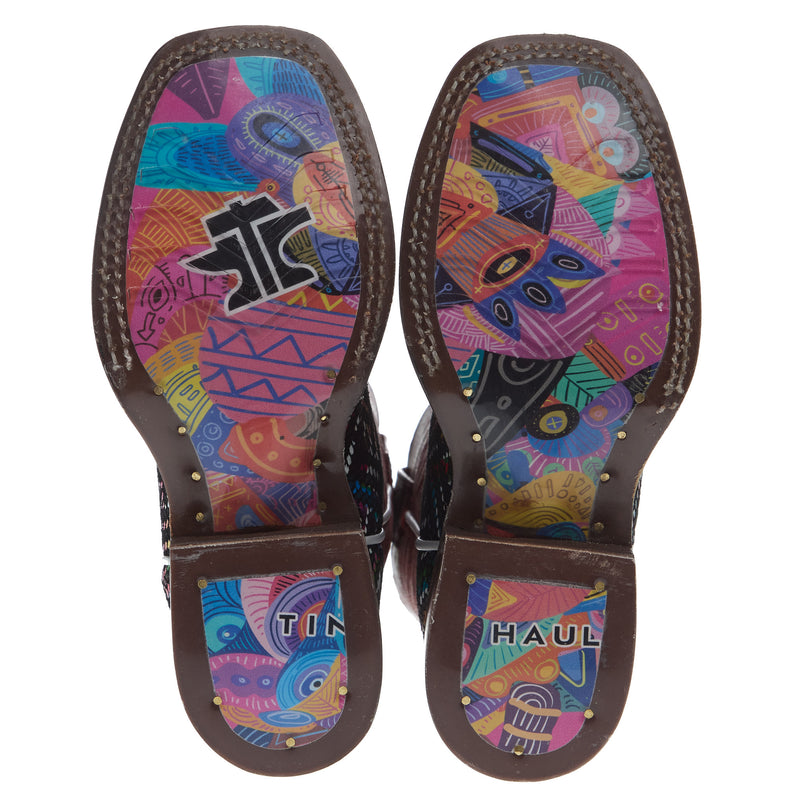 Tin Haul Kids Prismatic Vamp with Ikat Sole Boot