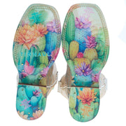 Tin Haul Footwear Kids Cacstitch and Cactus Toss Sole Boot