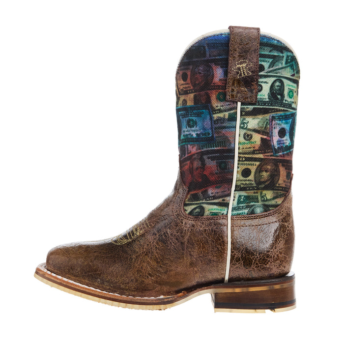 Tin Haul Kid`s Make It Rain w/ Making Bank Sole Boot