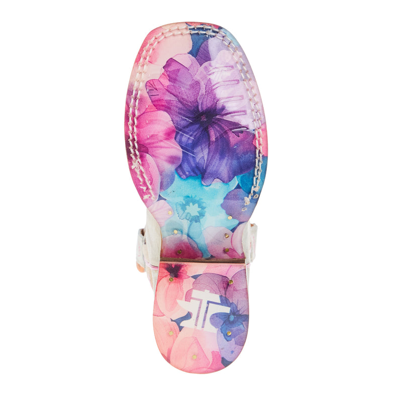 Tin Haul Kid`s Let`s Go Cowgirl w/ Flower Power Sole Boot