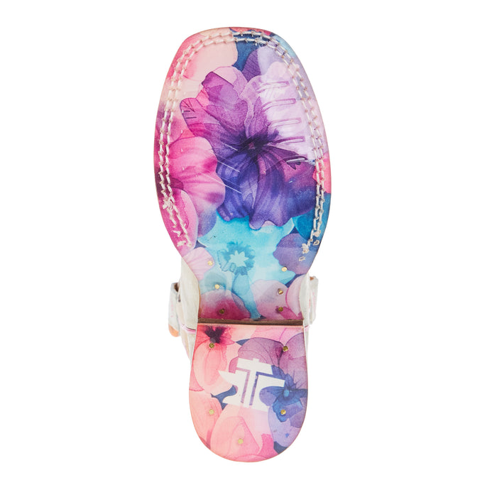 Tin Haul Kid`s Let`s Go Cowgirl w/ Flower Power Sole Boot
