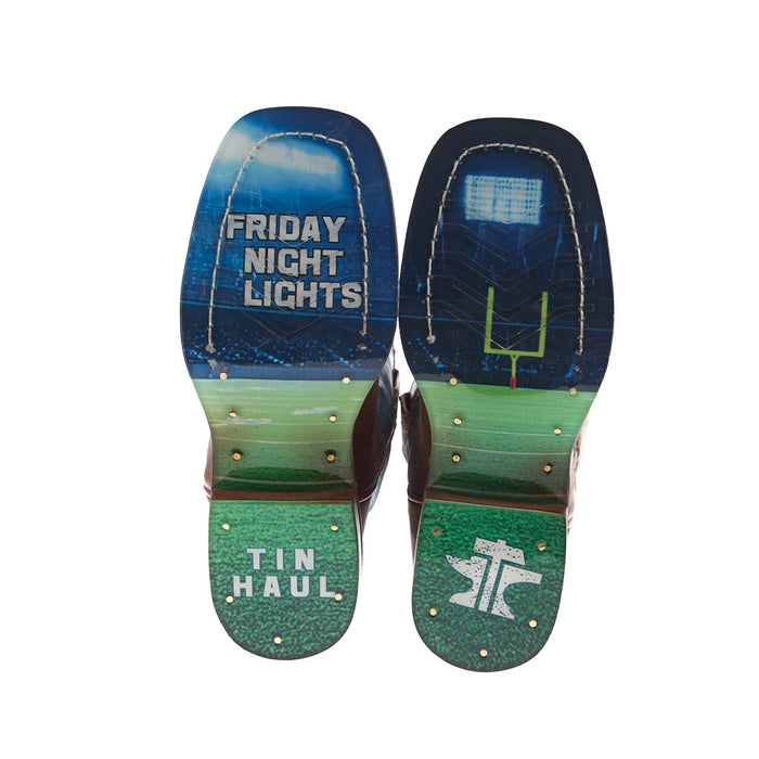 Tin Haul Kid's Footballer Friday Night Lights Sole Square Toe Boot