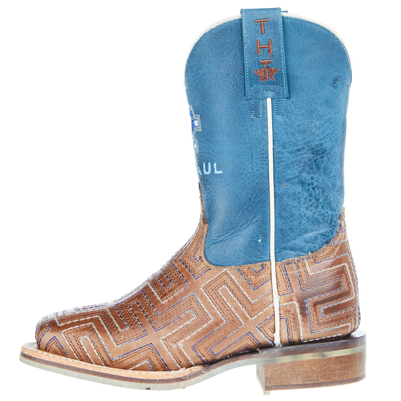 Tin Haul Little Kids Maze Bull Rider Sole Blue 8 In Top Boot