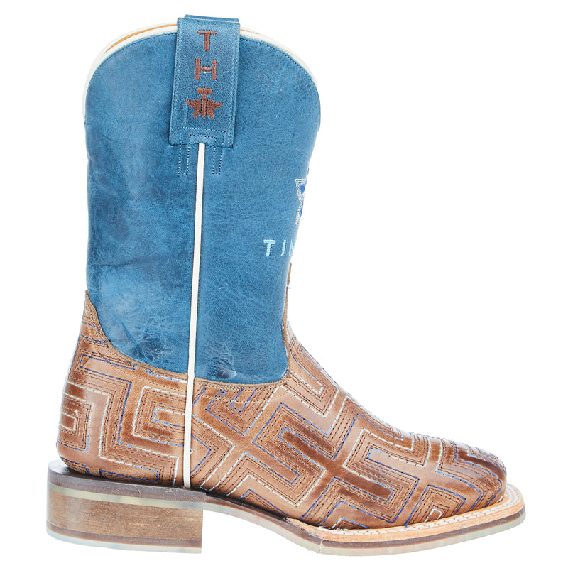 Tin Haul Little Kids Maze Bull Rider Sole Blue 8 In Top Boot