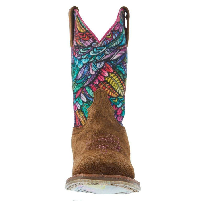 Tin Haul Footwear Little Kids Feathers Top and Hummingbird Sole 8 In Top Boot