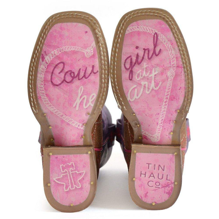 Tin Haul Footwear Kid's Lotta Heart with Cowgirl Heart Sole Boot