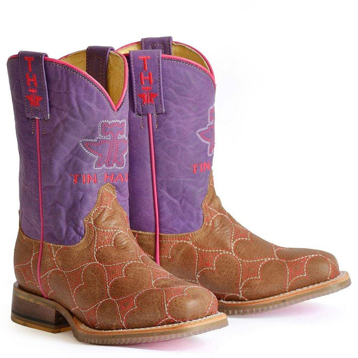 Tin Haul Footwear Kid's Lotta Heart with Cowgirl Heart Sole Boot