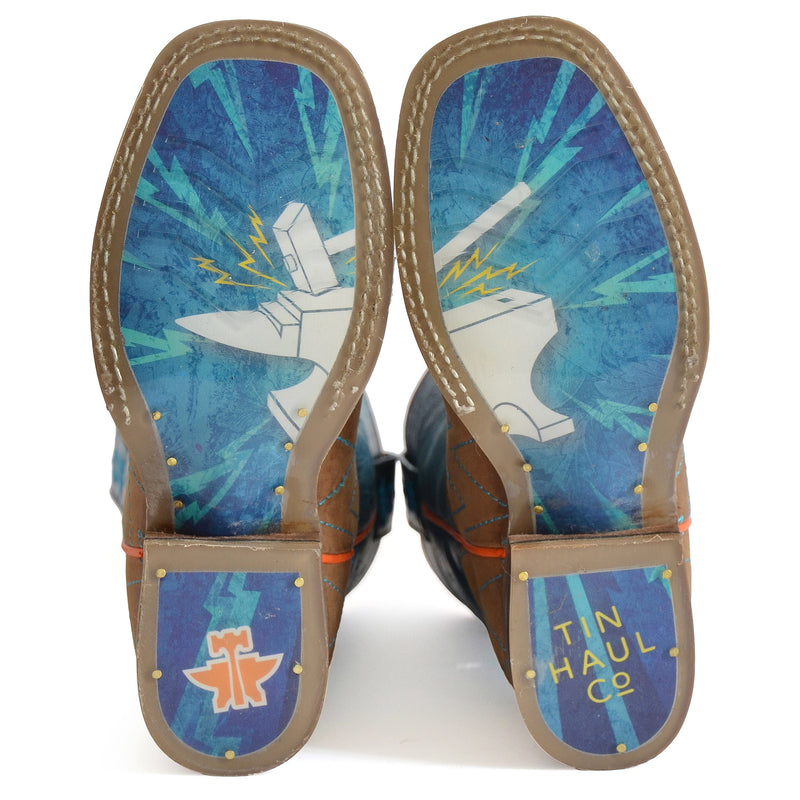 Tin Haul Tin Haul Kids Zig Zig with Anvil Sole Boot