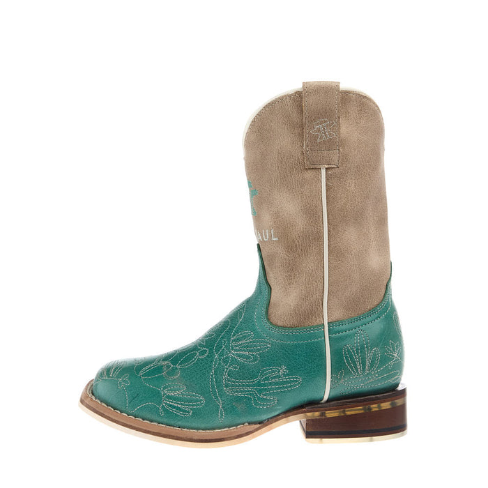 Tin Haul Kid's Prickly Pear Sole Square Toe Boot