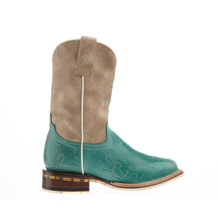 Tin Haul Kid's Prickly Pear Sole Square Toe Boot