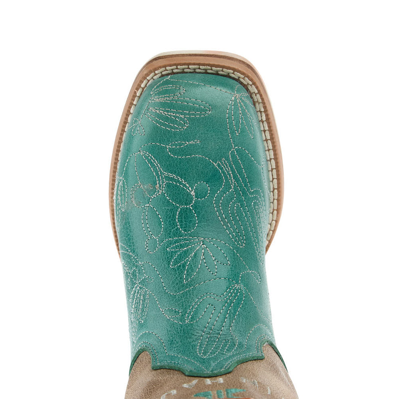 Tin Haul Kid's Prickly Pear Sole Square Toe Boot