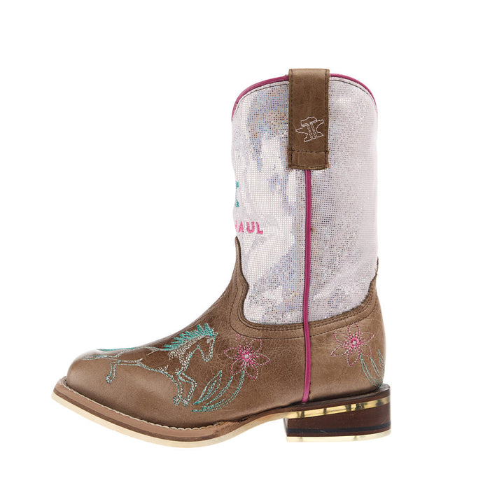 Tin Haul Kid's Don’t Horse Around Sole Square Toe Boot