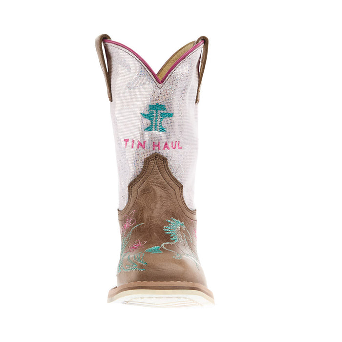 Tin Haul Kid's Don’t Horse Around Sole Square Toe Boot