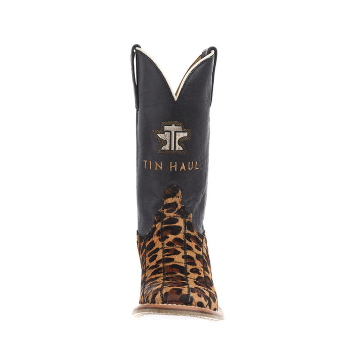Tin Haul Women's Cheetah Vamp 11In Black Top Boot