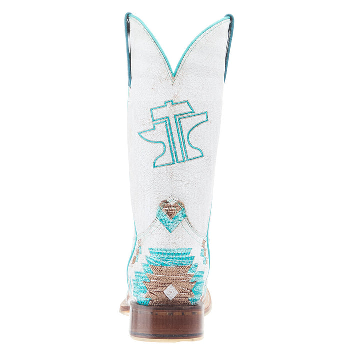 Tin Haul Women's White Aztec Vamp 11in White Top Boot