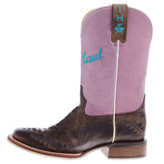 Tin Haul Footwear Women's Azteca/ Headdress Sole 11 In Pink Top Cowgirl Boots