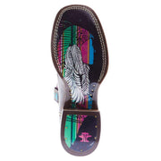 Tin Haul Footwear Women's Azteca/ Headdress Sole 11 In Pink Top Cowgirl Boots