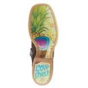 Tin Haul Footwear Womens Aloha Floral Pineapple Sole Boot