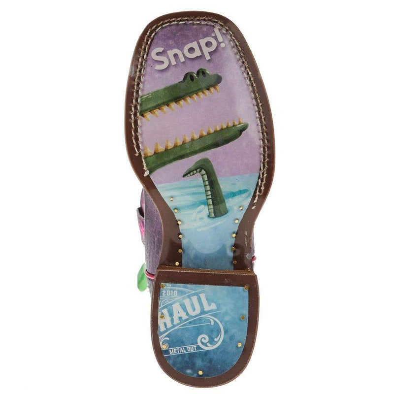 Tin Haul Footwear Youth Purple People Eater with Snappy Sole Cowgirl Boot