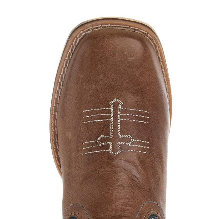 Tin Haul Youth Criss Cross Cross Brown Square Toe Just Believe Sole Boot