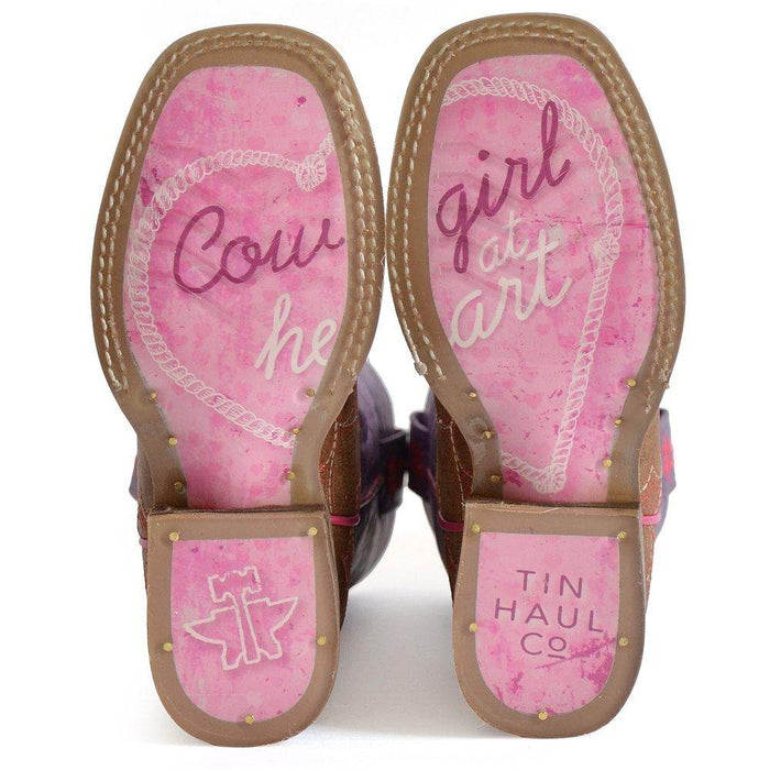 Tin Haul Footwear Youth Lotta Heart with Cowgirl Heart Sole Boot