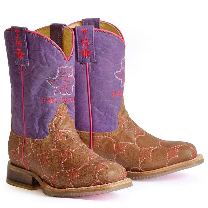 Tin Haul Footwear Youth Lotta Heart with Cowgirl Heart Sole Boot