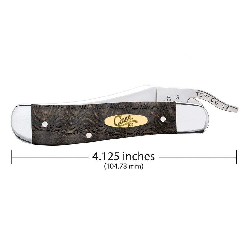 Case Black Curly Oak Wood - Smooth RussLock (71956L SS) Knife