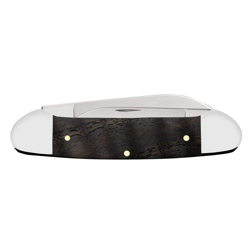 Case Black Curly Oak Wood - Smooth Canoe (72131 SS) Knife
