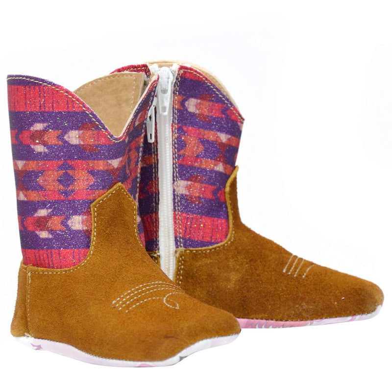 Tin Haul Infants Brown/Pink Mini Princess Boot