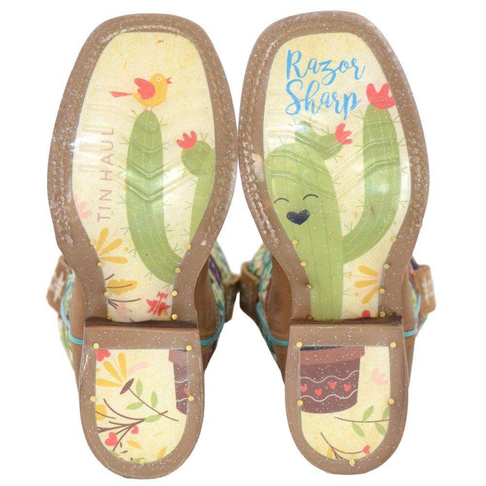 Tin Haul Footwear Kids Sparkle Cactus Razor Sharp Sole Boot
