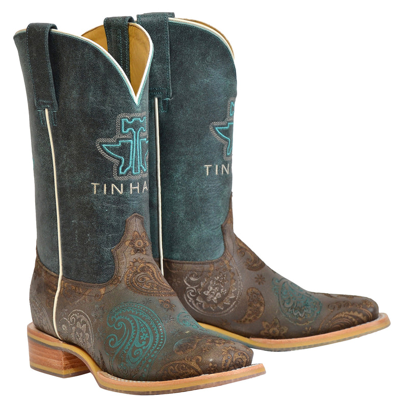 Tin Haul Women's 11 In Top Paisley Breeze-Mandalas Sole Cowgirl Boot