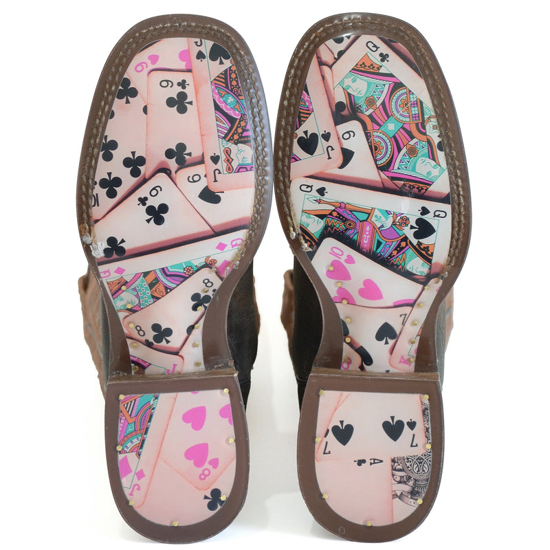 Tin Haul Women's Four Of A Kind 13in Pink Top Cowgirl Boots