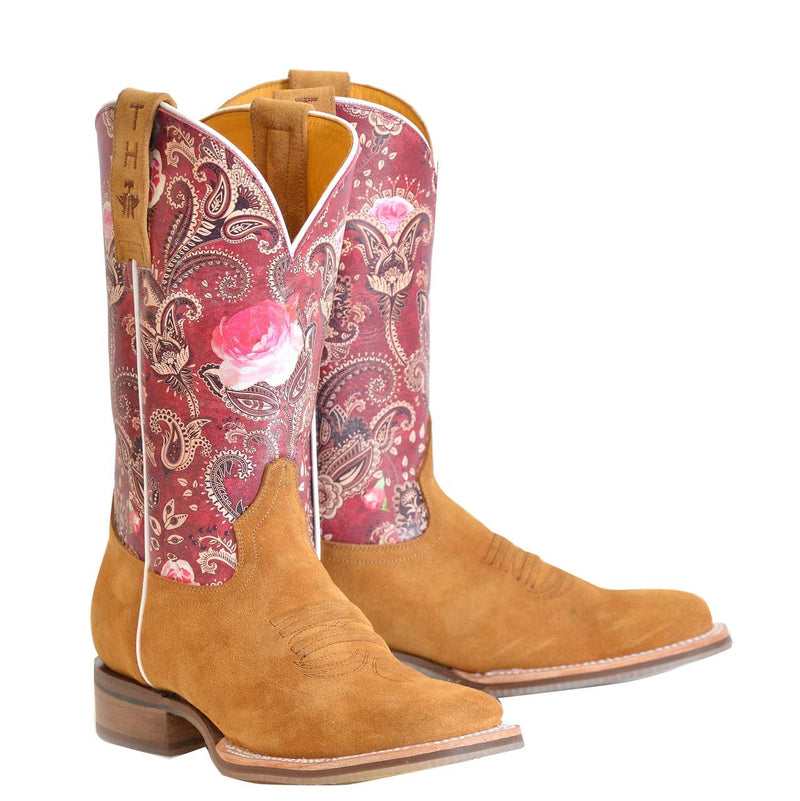 Tin Haul Women`s Rodeo Sweetheart Tan 11in. Boot