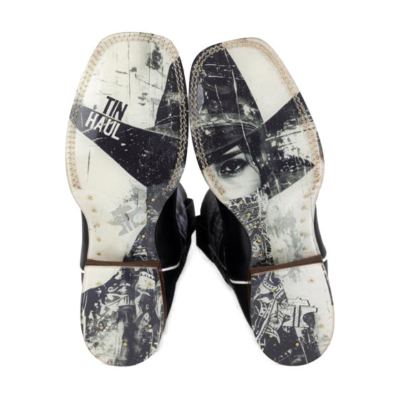 Tin Haul Women`s Midnight Paisley Black Boot