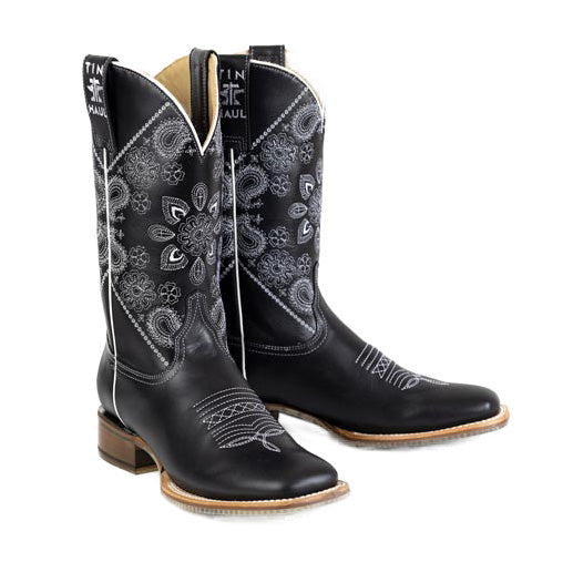 Tin Haul Women`s Midnight Paisley Black Boot