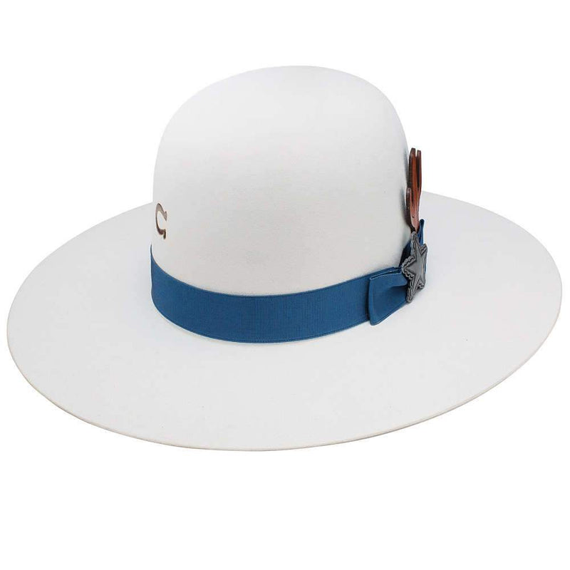 10X White Josephine 4 1/4" Brim Fashion Hat