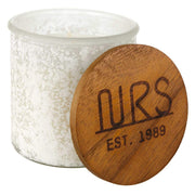 Canyon River Rock Candle In White