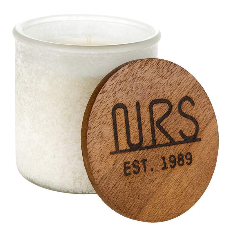 NRS Up A Creek River Rock Candle In White