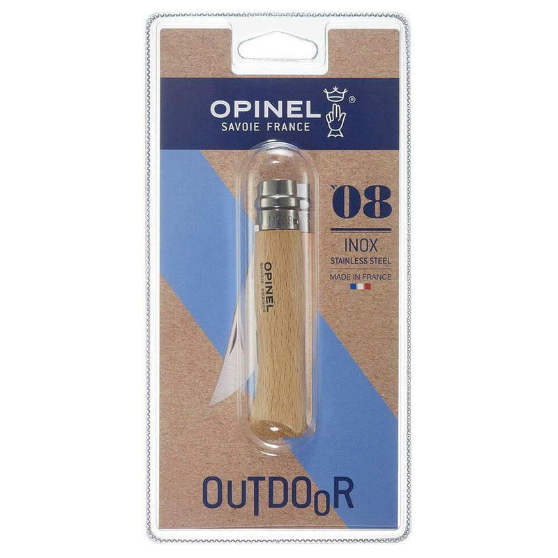 Opinel Blister Pack No 8 Stainless Folding Knife 000405