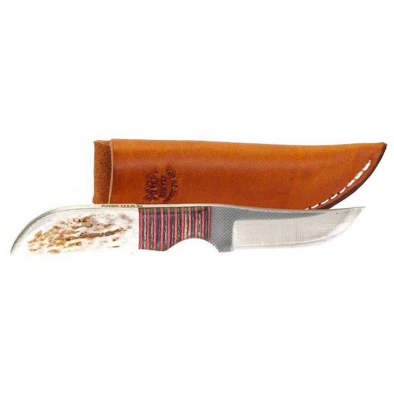 (215) WK-3-V Fixed Blade Red/Black-Elk w/Sheath (78) 215WK-3-V-REDBLACKELK