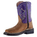 NRS Exclusive Toddler Footwear Tan Vamp Purple Shaft Cowgirl Boot