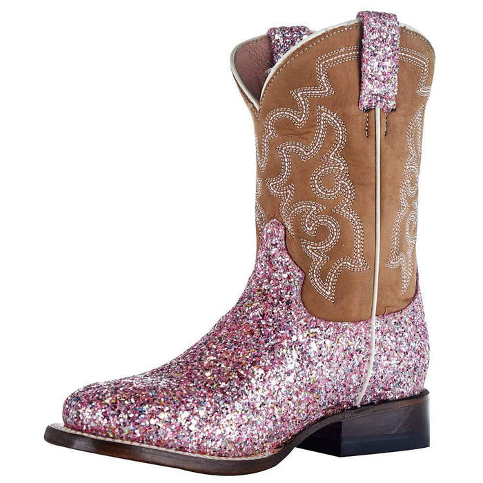Exclusive Kids Pink Glitter Cowgirl Boot