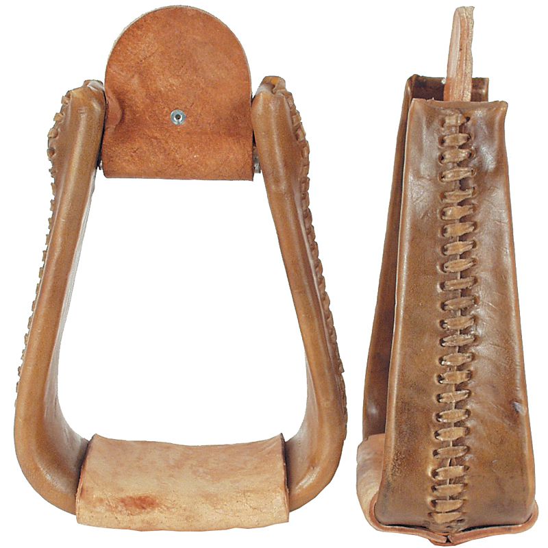 3 in. Deluxe Rawhide Overshoe Roper Stirrups