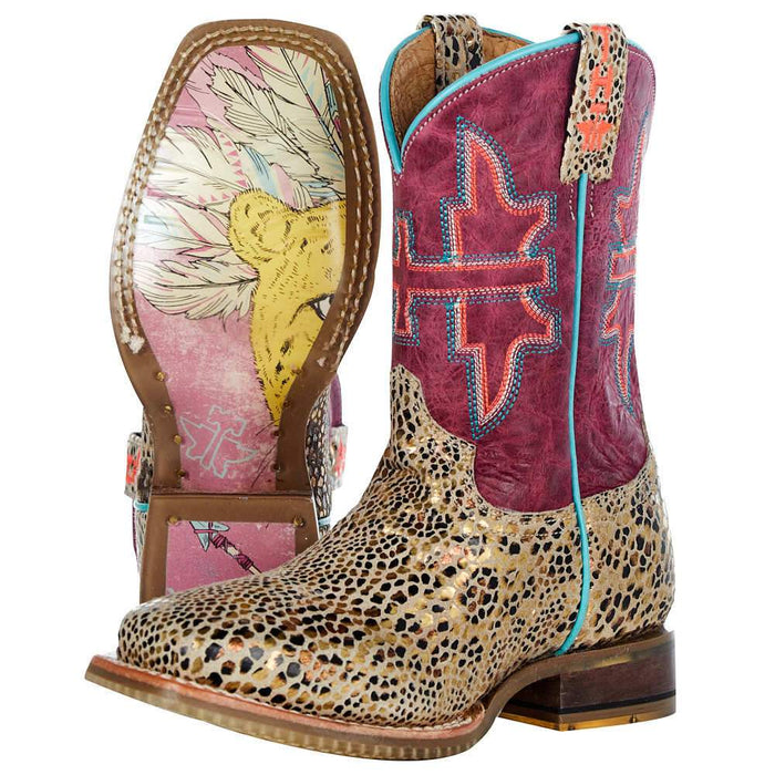 Childrens Shiny Cat Cowgirl Boots