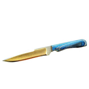 (44) Slim Wood Blu/Blk Handle w/Sheath 44SLIMBLUEBLACK